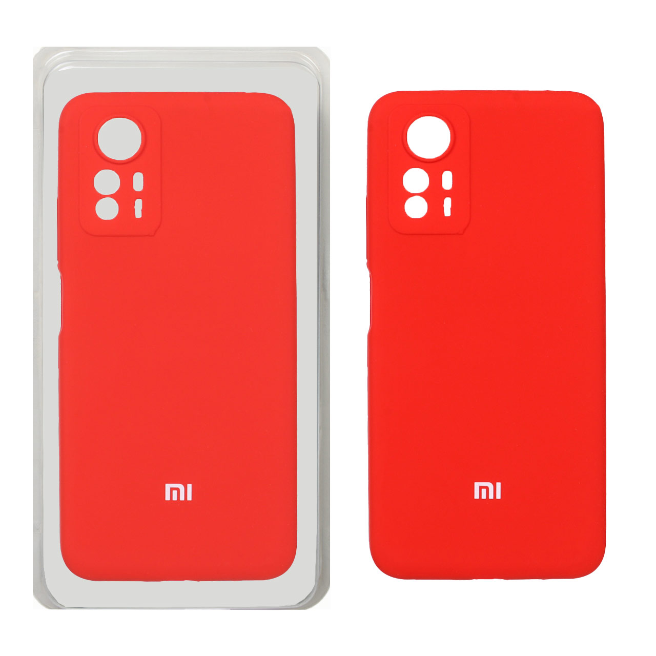 قاب سیلیکونی پاک کنی محافظ لنزدار اورجینال Xiaomi Redmi Note 12S - قرمز (پک اصلی)